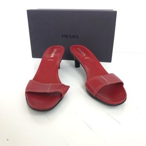 Red Prada heels